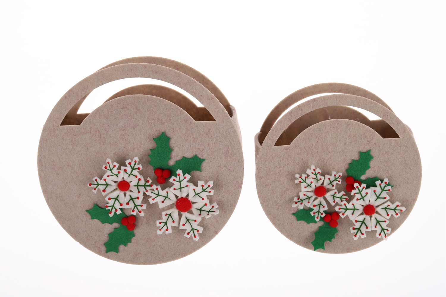 Neue Ankunft Filz Einkaufstasche Weihnachten Süßigkeiten Lagerung Korb Kinder Geschenk Tasche Winter Party Dekoration 1