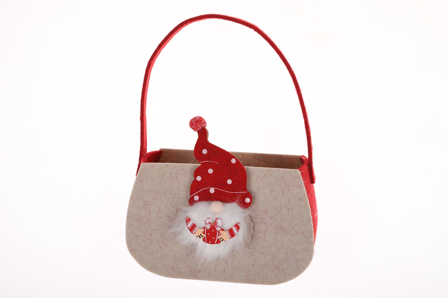 Neue Ankunft Filz Handwerk Weihnachten Süßigkeiten Lagerung Korb Kinder Geschenk Tasche Gnome Tote Tasche 3