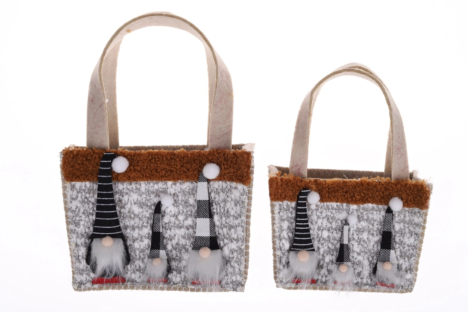 Bolsas de fieltro navideñas creativas para invierno, bolsas para guardar dulces para niños, exquisitas bolsas de regalo. 1