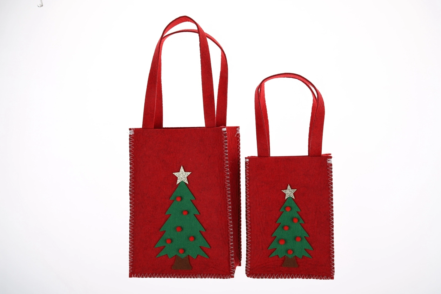 Bolsa de fieltro navideña, bolsa para árbol de Navidad, bolsa de regalo para niños, decoración de ambiente invernal 1