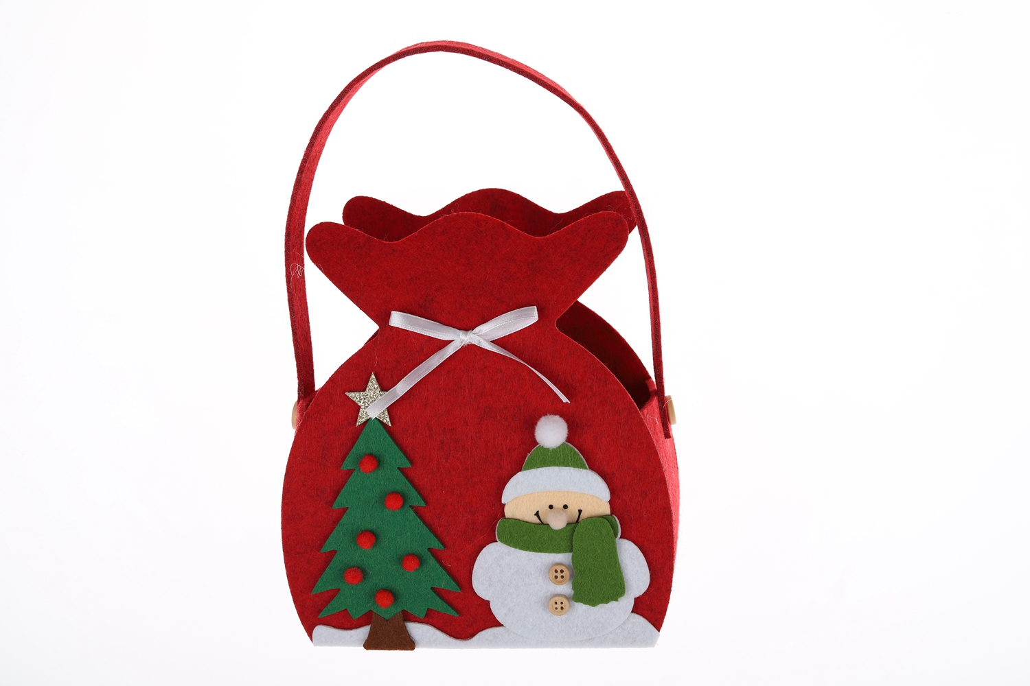 Christmas Felt Bags Children's Gift Bags Creative Snowman Baskets Can Gnome Bags 7