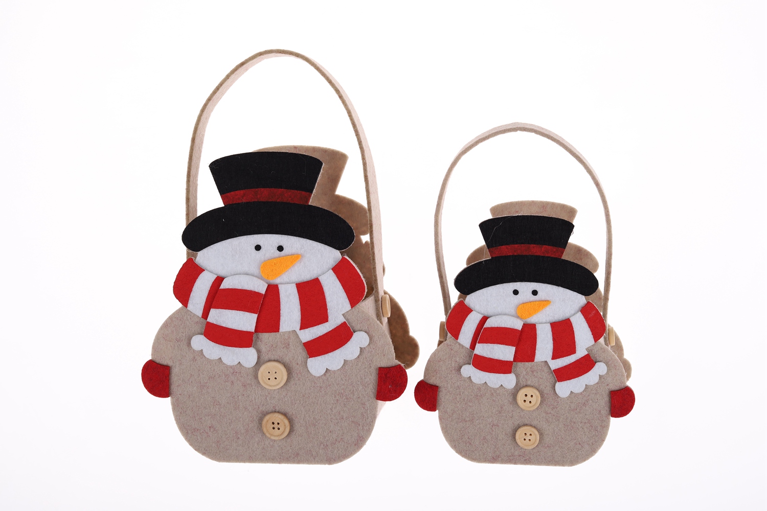 Schneemann-Tragetasche, kreative Weihnachtsmann-Tasche, Kinder-Süßigkeiten-Geschenk-Tasche, Winter-Party-Dekoration 2