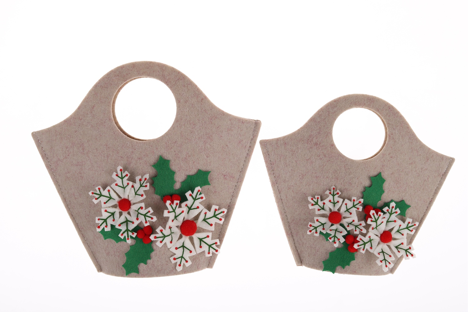 Herbst und Winter Filz Tasche Maple Leaf Handtasche Blume faul große Kapazität Tasche Winter Dekoration 5