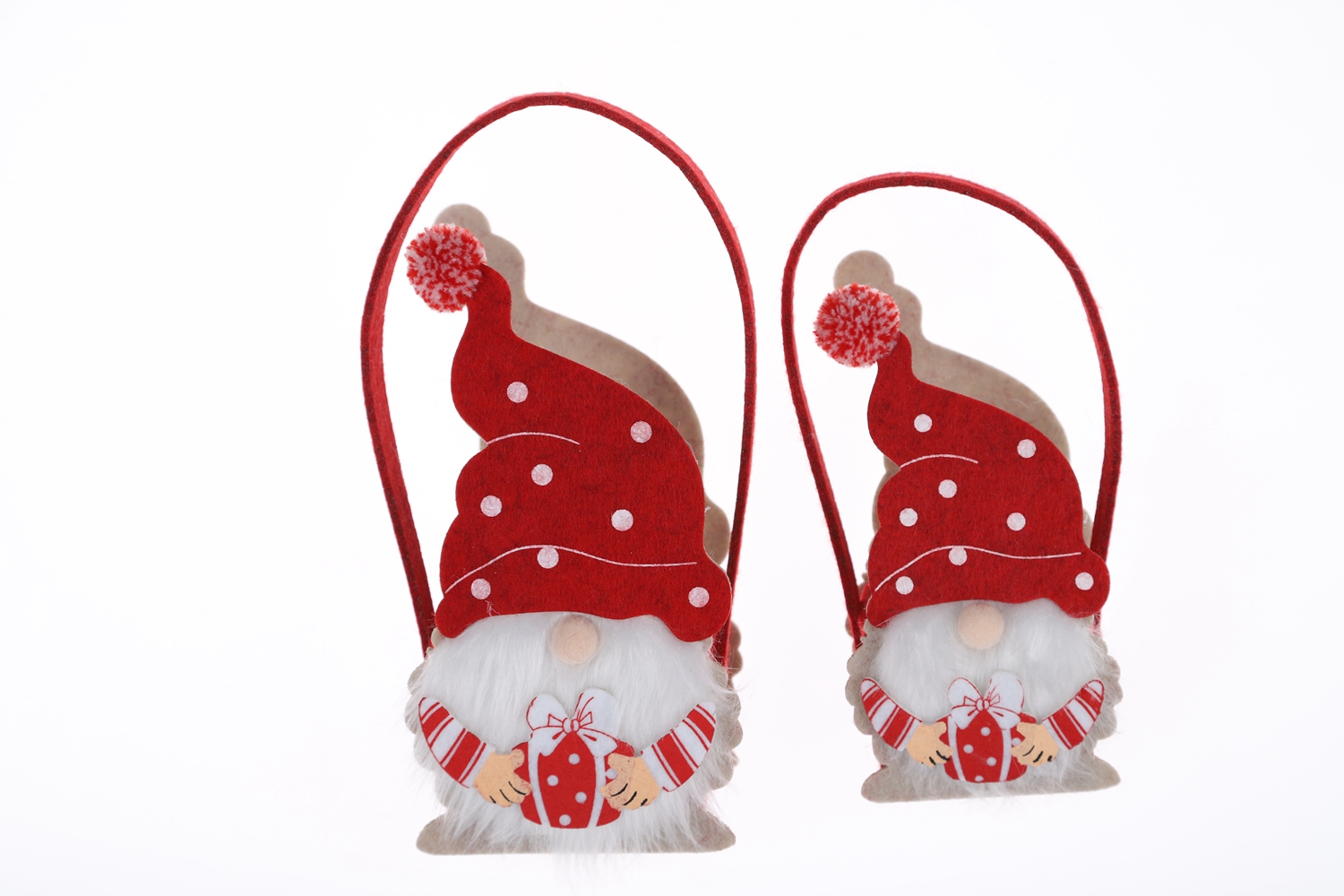 Manualidades navideñas, bolsas de alce, bolsas de Papá Noel, bolsas de fieltro de gran capacidad, decoraciones para fiestas de invierno 2