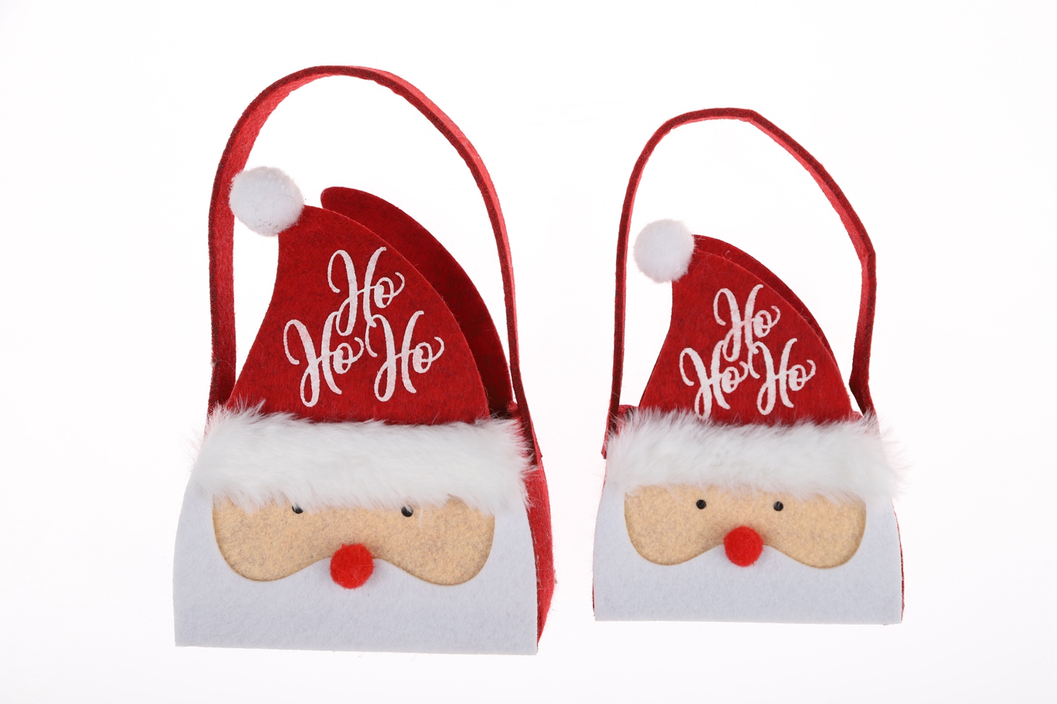 Manualidades navideñas, bolsas de alce, bolsas de Papá Noel, bolsas de fieltro de gran capacidad, decoraciones para fiestas de invierno 5