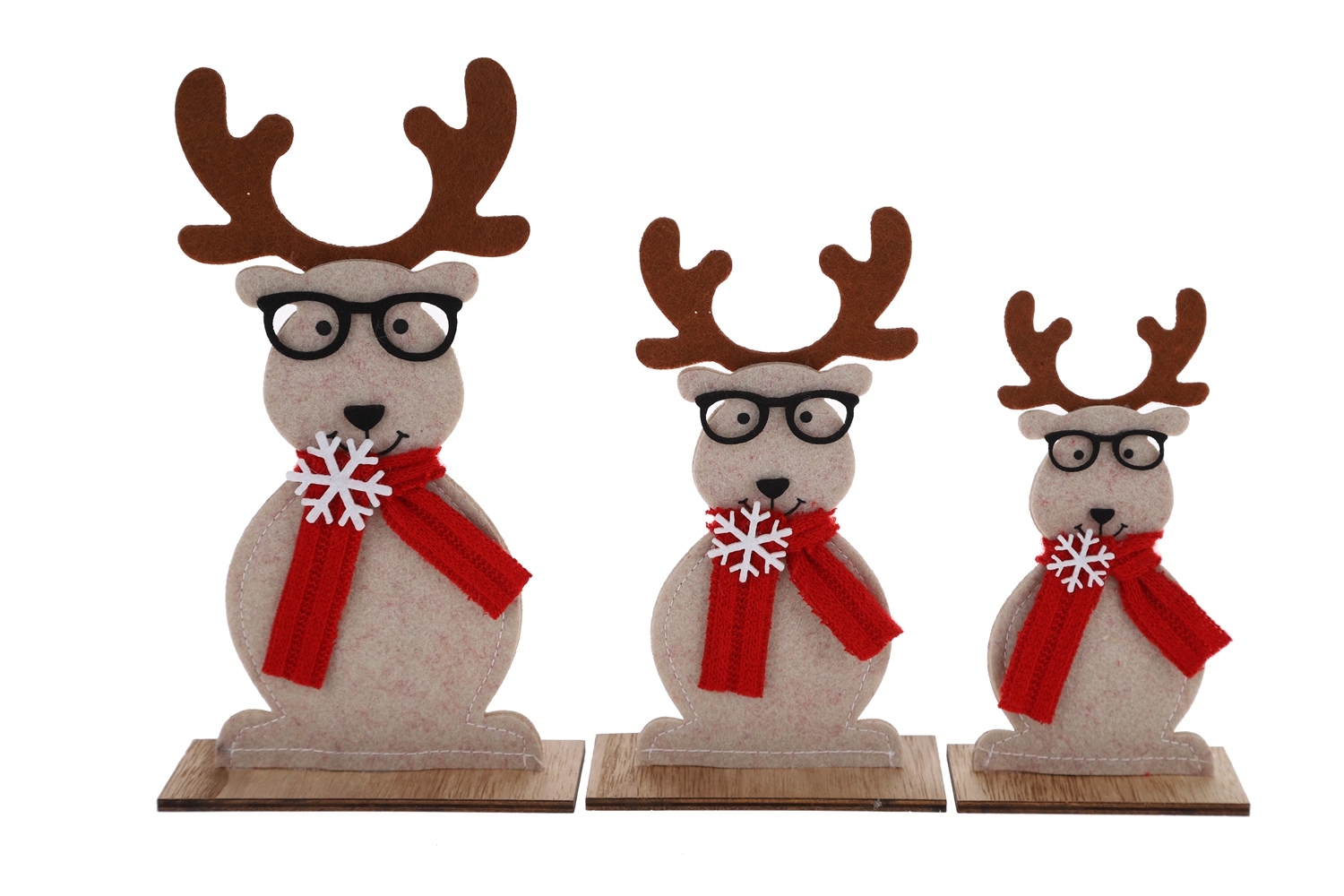 Großhandel Weihnachten Desktop Dekoration Winter Festliche Handwerk Filz Elch Ornament 1