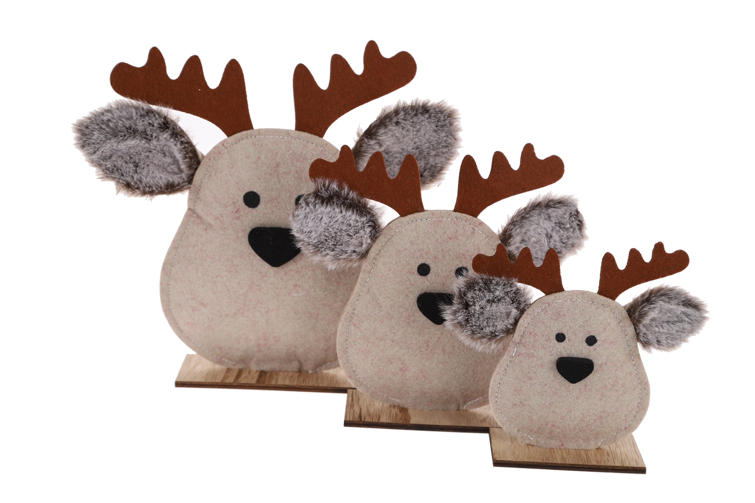 Großhandel Weihnachten Desktop Dekoration Winter Festliche Handwerk Filz Elch Ornament 5
