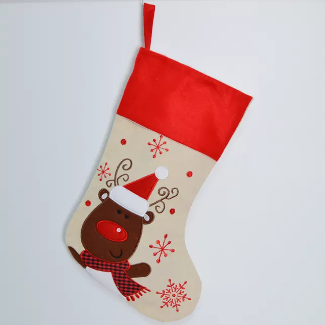 Benutzerdefinierte Farbe Winter Party Wandbehang Weihnachtsstrumpf hängen Weihnachten Kamin Anhänger 3