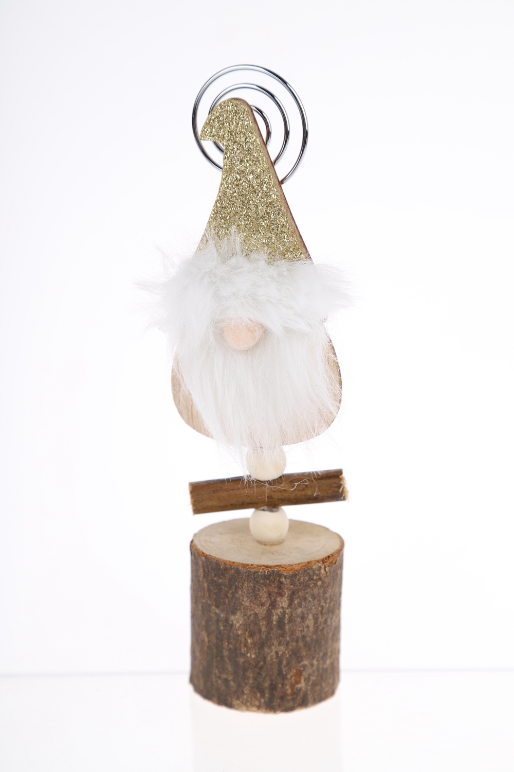 Großhandel Weihnachtshandwerk Metall Kartenhalter Kreativer Gnome Fotohalter 5