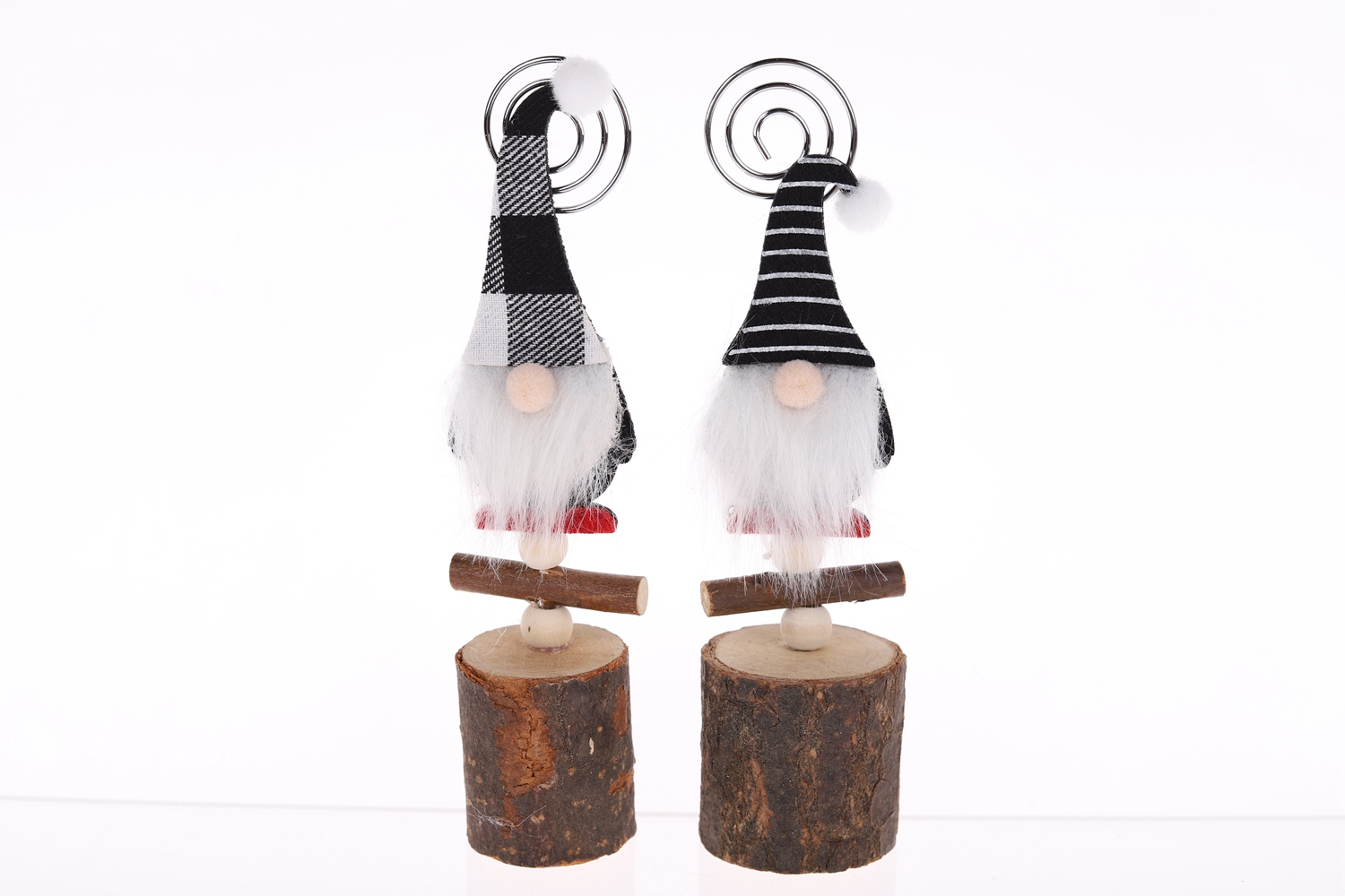 Großhandel Weihnachtshandwerk Metall Kartenhalter Kreativer Gnome Fotohalter 8