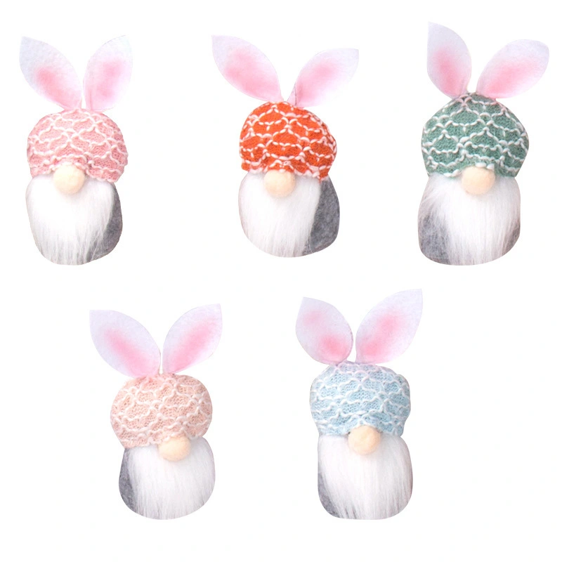 Proveedor de gnomos de Pascua hechos a mano al por mayor con adornos colgantes de conejo.1 1