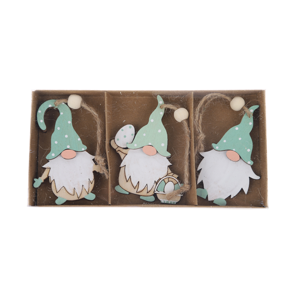 Juego de adornos colgantes de madera para árbol de Navidad, gnomo sueco, al mejor precio, venta al por mayor 5
