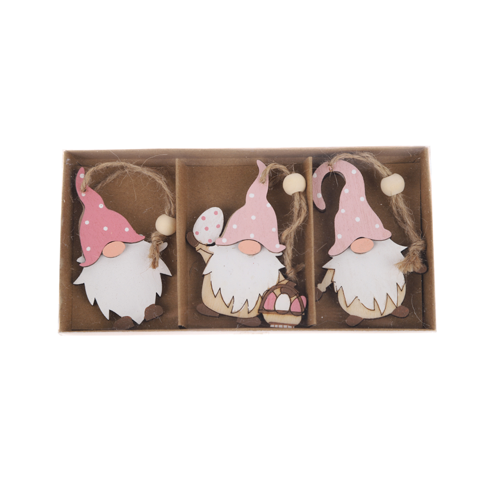 Juego de adornos colgantes de madera para árbol de Navidad, gnomo sueco, al mejor precio, venta al por mayor 8