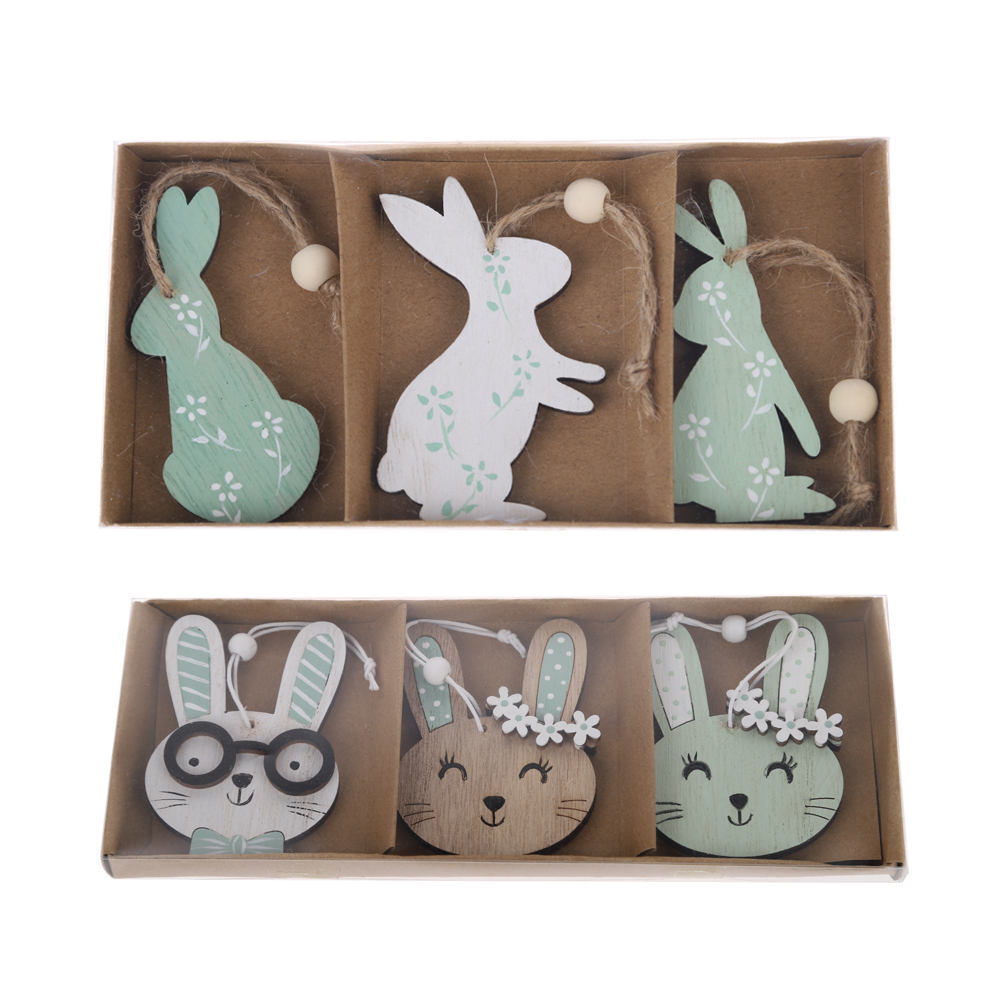 Colgantes de pared con diseño de conejito de peluche, regalos de Pascua para niños, decoraciones de fiesta, color personalizado 1