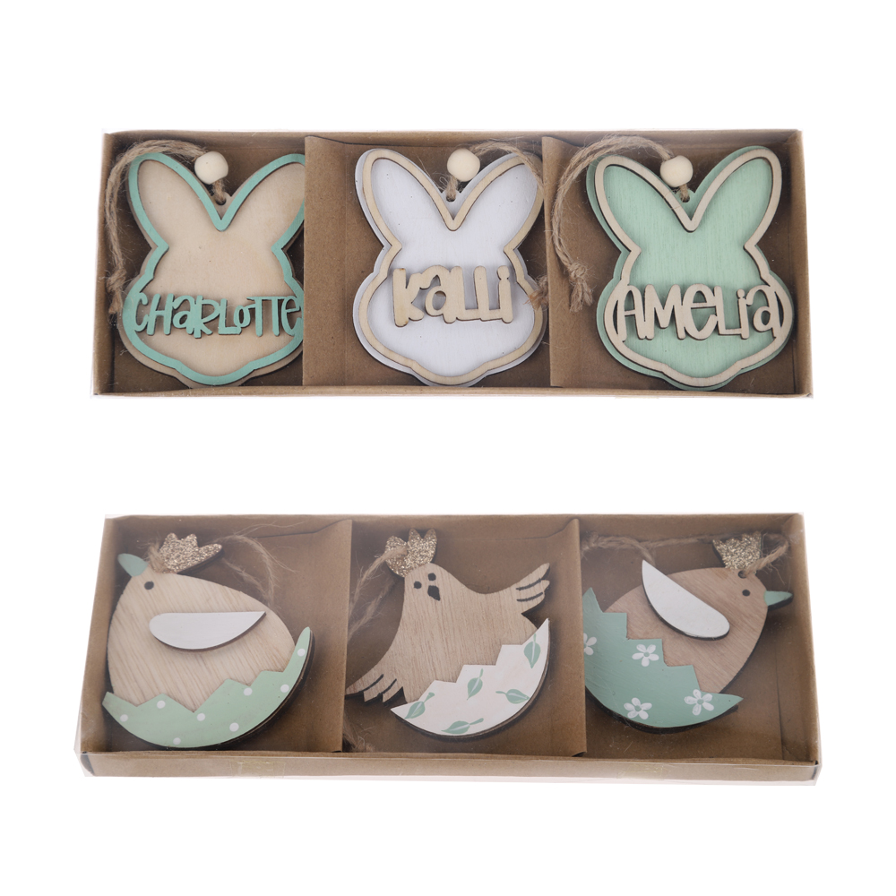 Colgantes de pared con diseño de conejito de peluche, regalos de Pascua para niños, decoraciones de fiesta, color personalizado 2