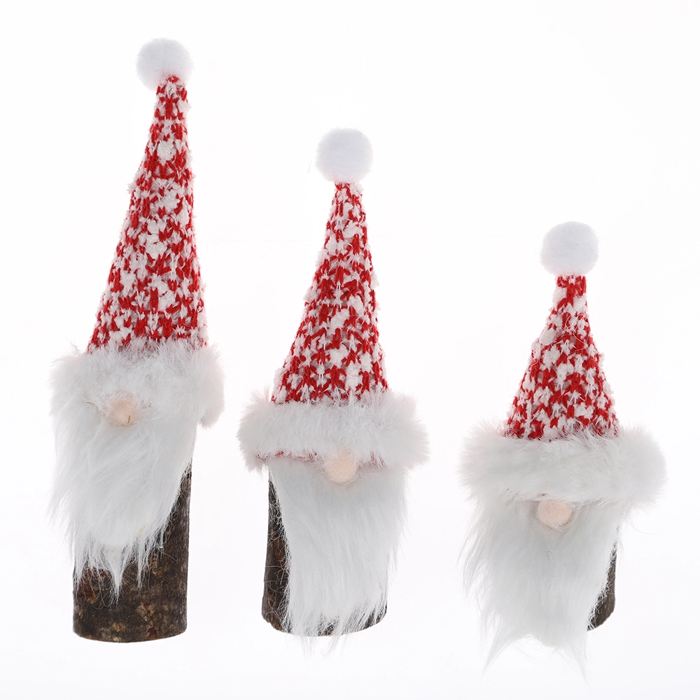 Gnomos de madera 2023, decoración navideña para mesa, suministros para decoración navideña 1