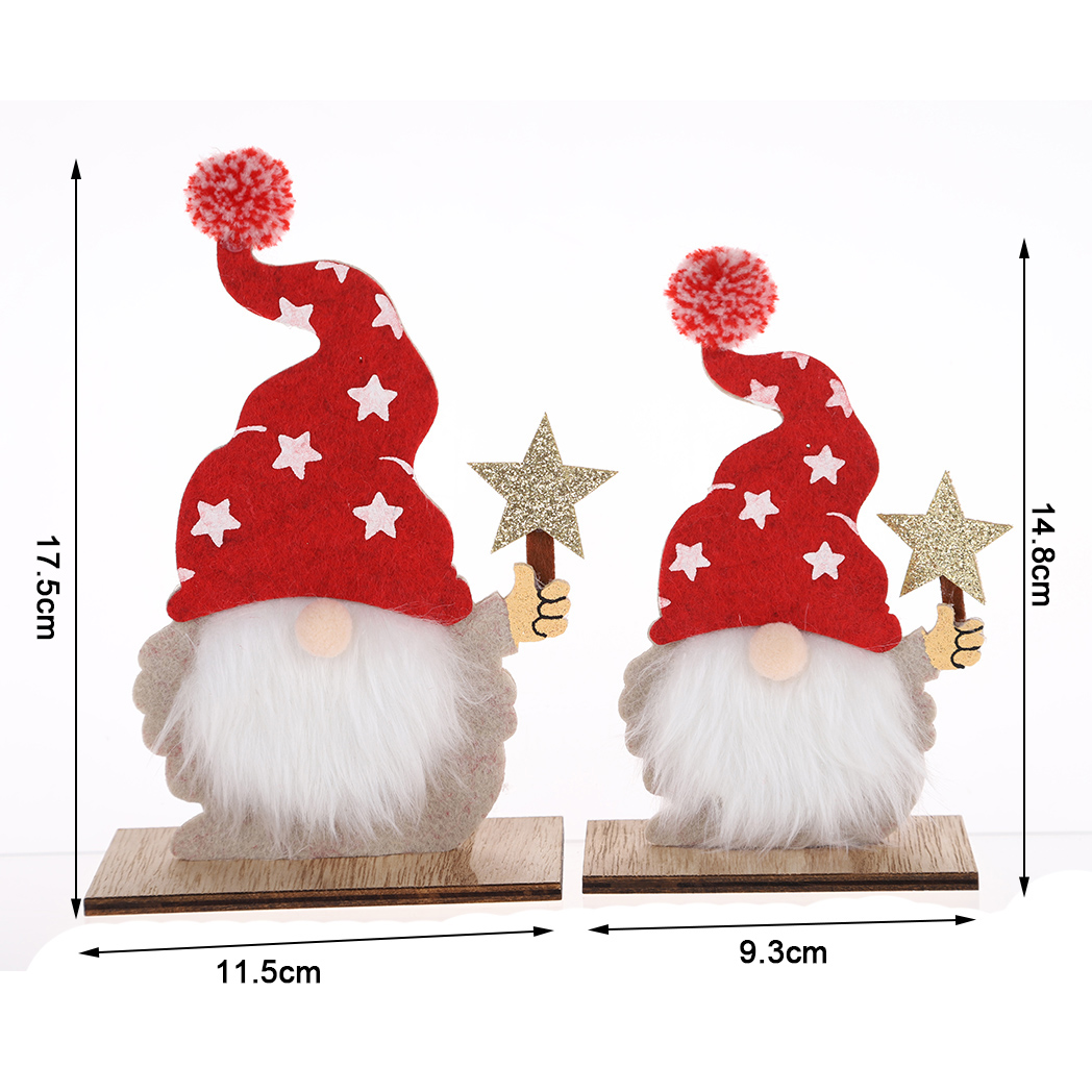 2023 holz Gnomes Santa Weihnachten Geschenk Set Tabletop Decor Weihnachten Dekorationen Lieferungen 5
