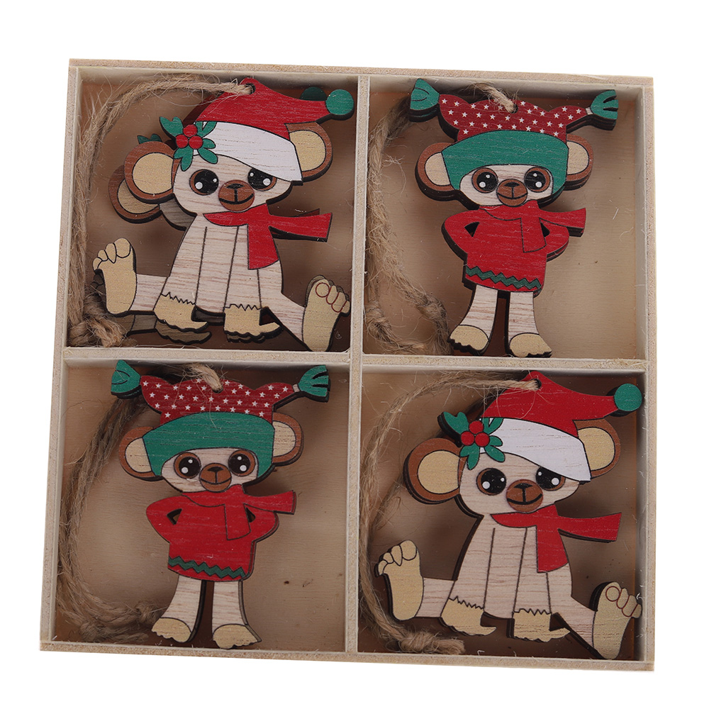 Weihnachtsbaumschmuck-Set aus Holz OEM mit gutem Preis-Tangchen 2