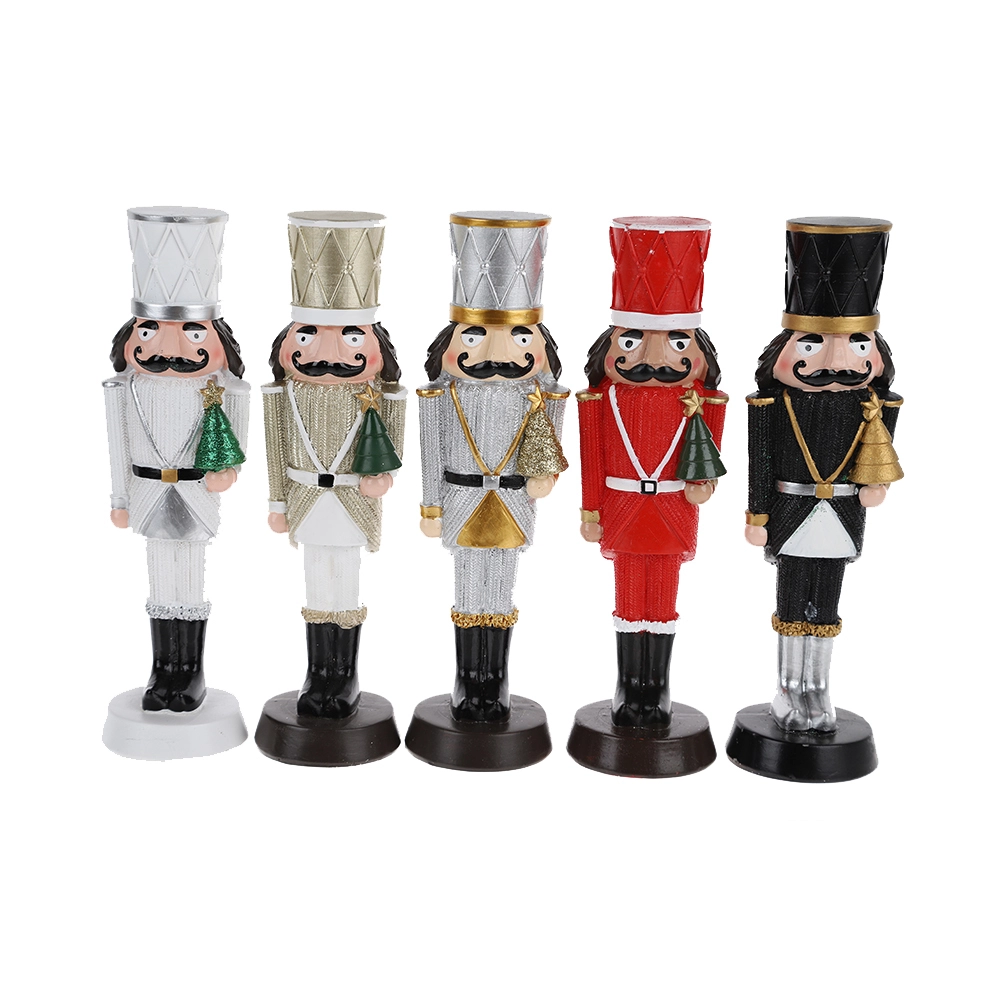 Adorno de mesa de soldado cascanueces de nogal rey de poliresina más vendido, decoraciones navideñas 1