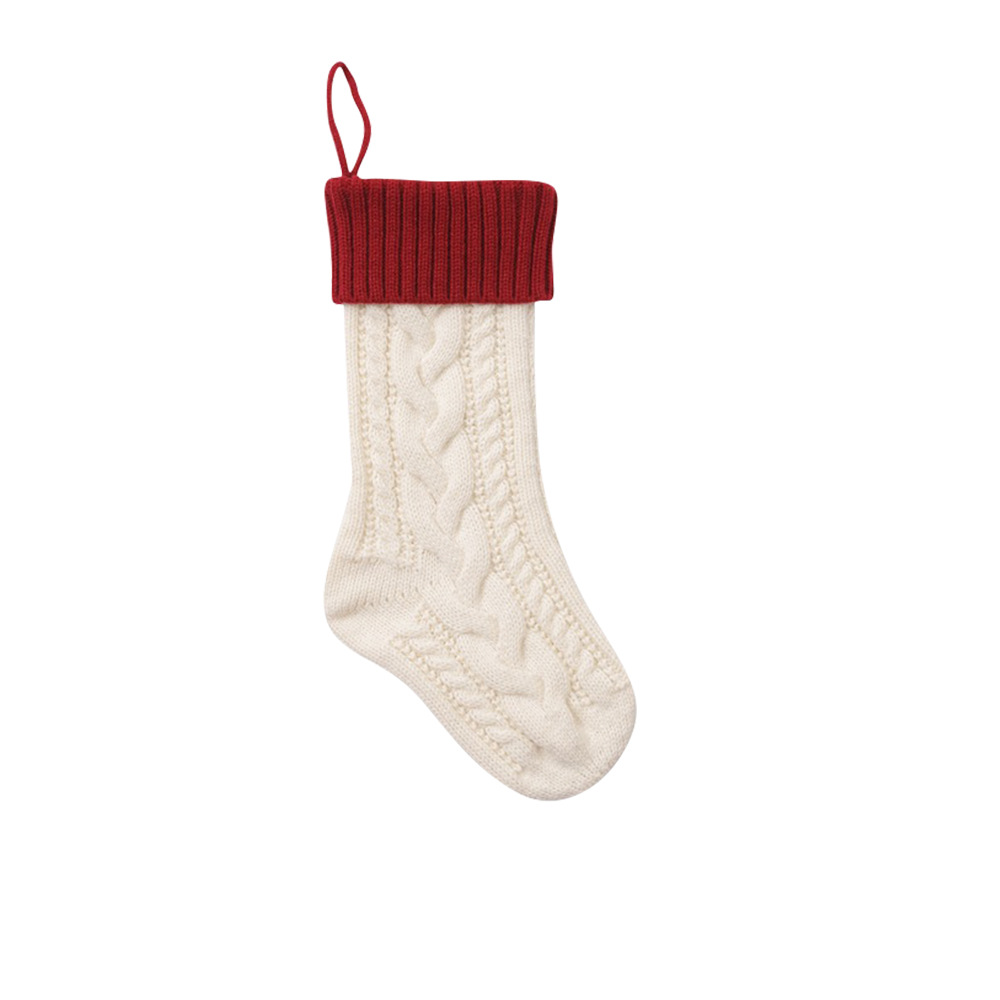 Große, klassische, personalisierte Weihnachtsstrümpfe für Familienfeiern, gestrickt, zum Aufhängen, Dekoration 7