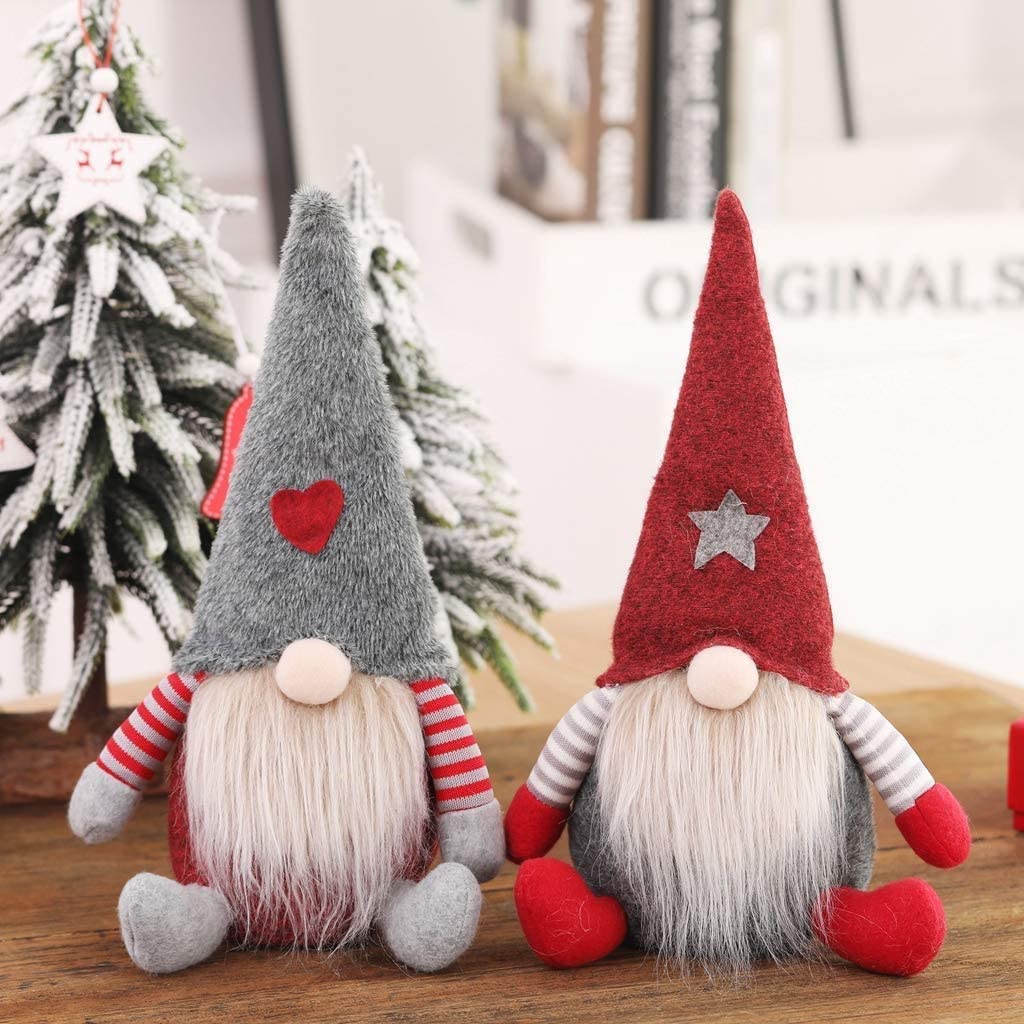Handgemachter schwedischer Tomte-Gnom aus Plüsch, entzückender Weihnachtswichtel, Elfenpuppe, Zwerge, Weihnachtsdekoration 1