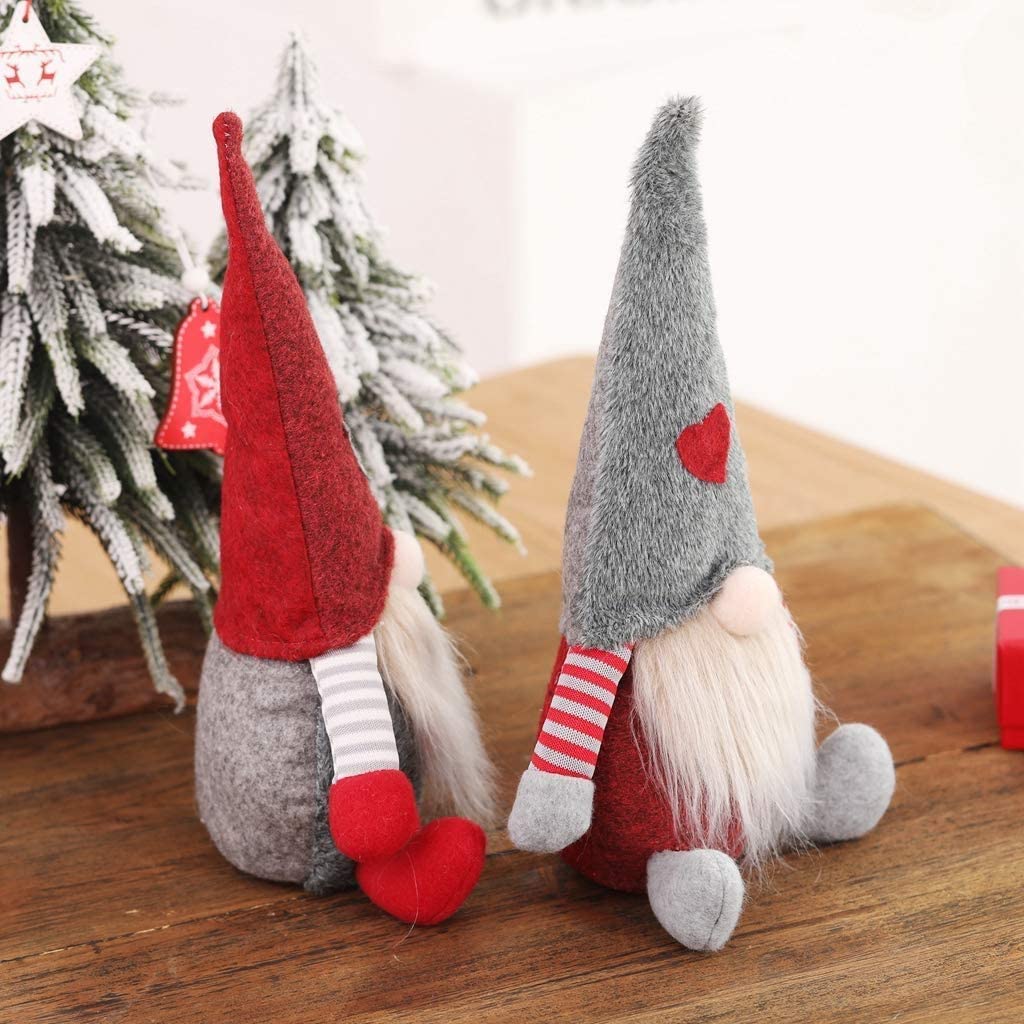 Handgemachter schwedischer Tomte-Gnom aus Plüsch, entzückender Weihnachtswichtel, Elfenpuppe, Zwerge, Weihnachtsdekoration 2