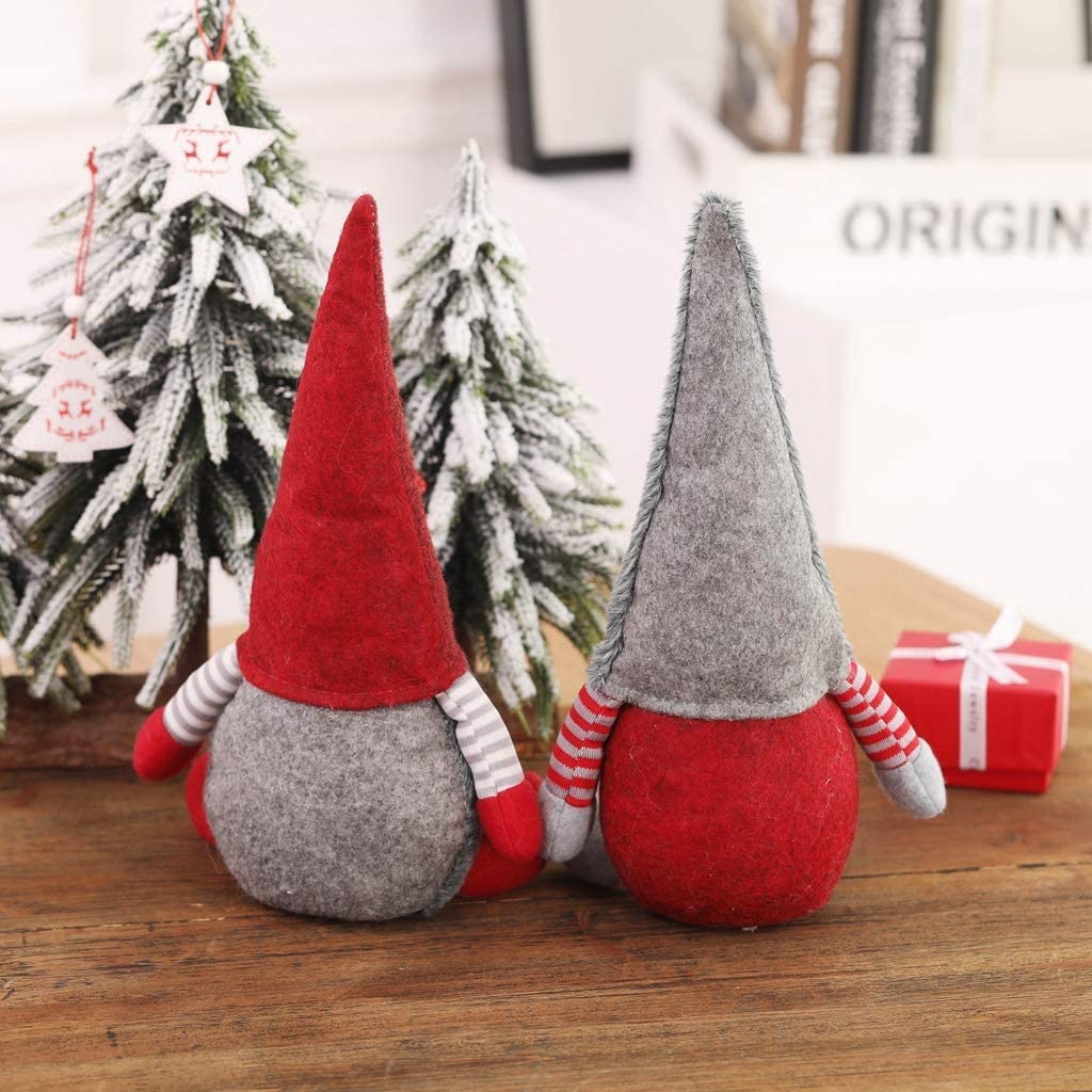 Handgemachter schwedischer Tomte-Gnom aus Plüsch, entzückender Weihnachtswichtel, Elfenpuppe, Zwerge, Weihnachtsdekoration 3