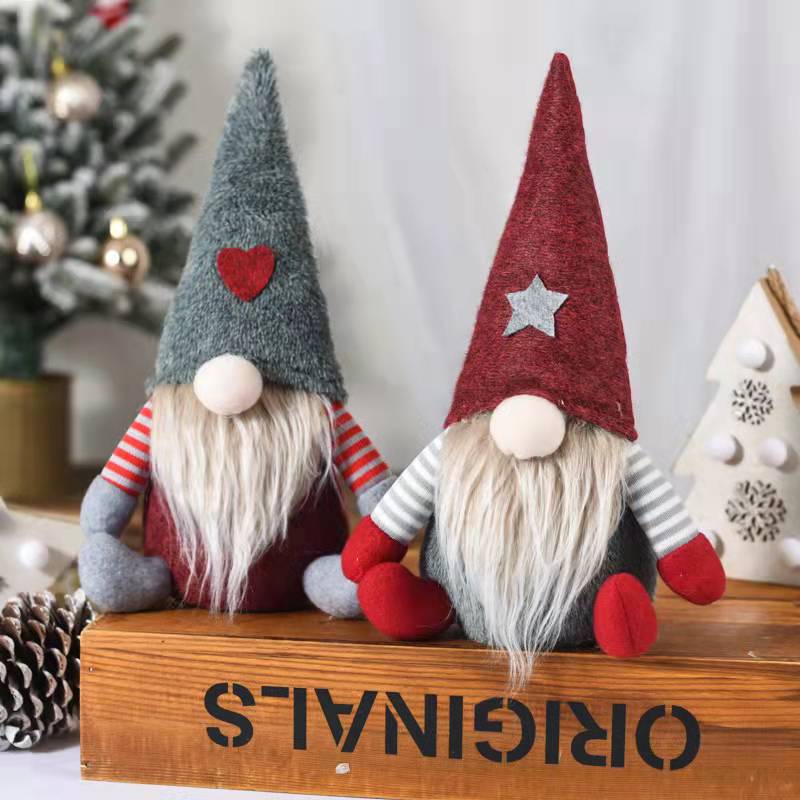 Handgemachter schwedischer Tomte-Gnom aus Plüsch, entzückender Weihnachtswichtel, Elfenpuppe, Zwerge, Weihnachtsdekoration 7