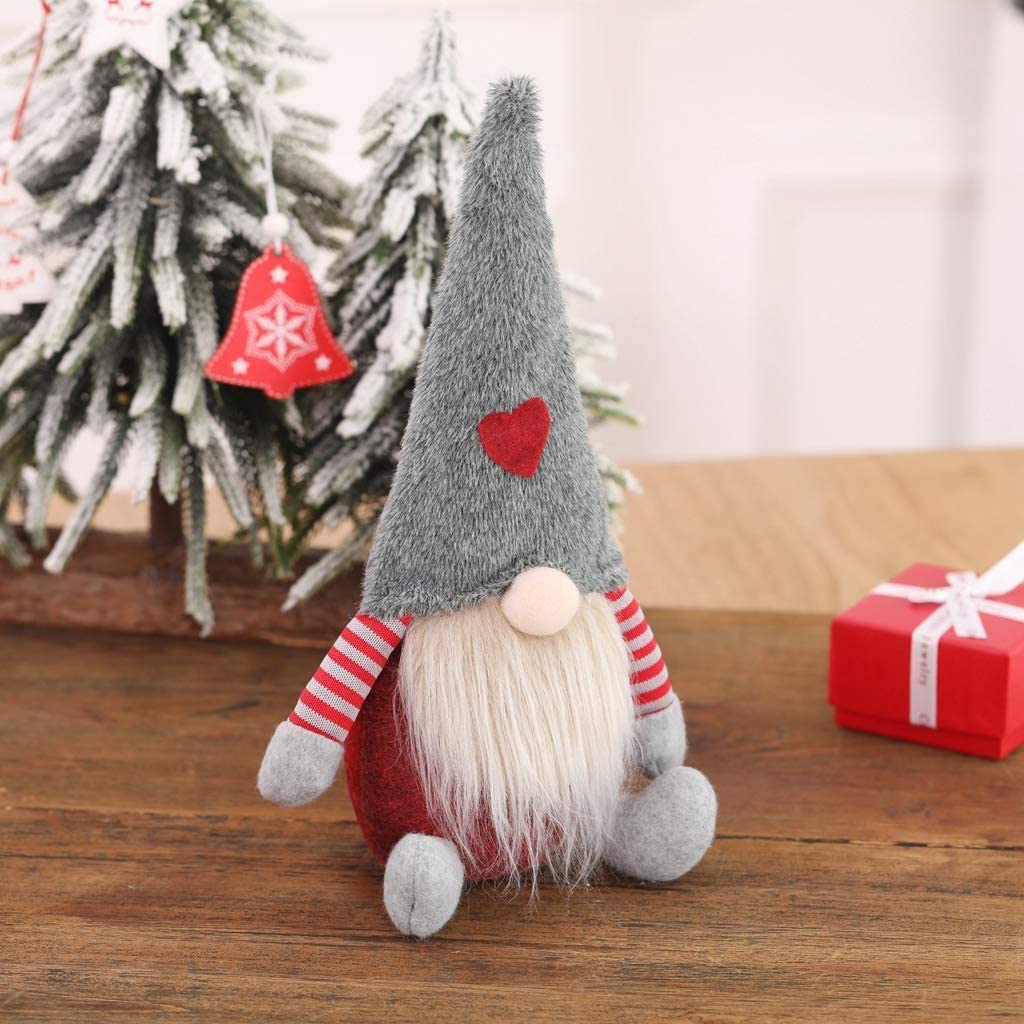 Handgemachter schwedischer Tomte-Gnom aus Plüsch, entzückender Weihnachtswichtel, Elfenpuppe, Zwerge, Weihnachtsdekoration 8