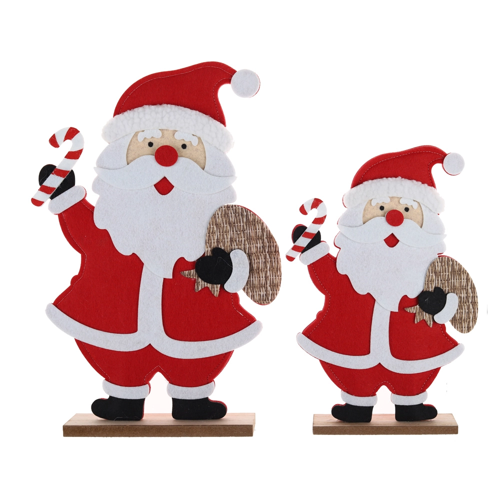 Adorno navideño de Papá Noel rojo de pie, decoración navideña, festival navideño 1