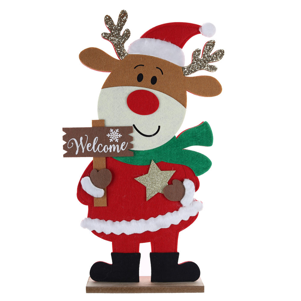Stehende Tischdekoration Rentier Weihnachten Indoor Rustikales Hirsch Schreibtisch Dekor 3