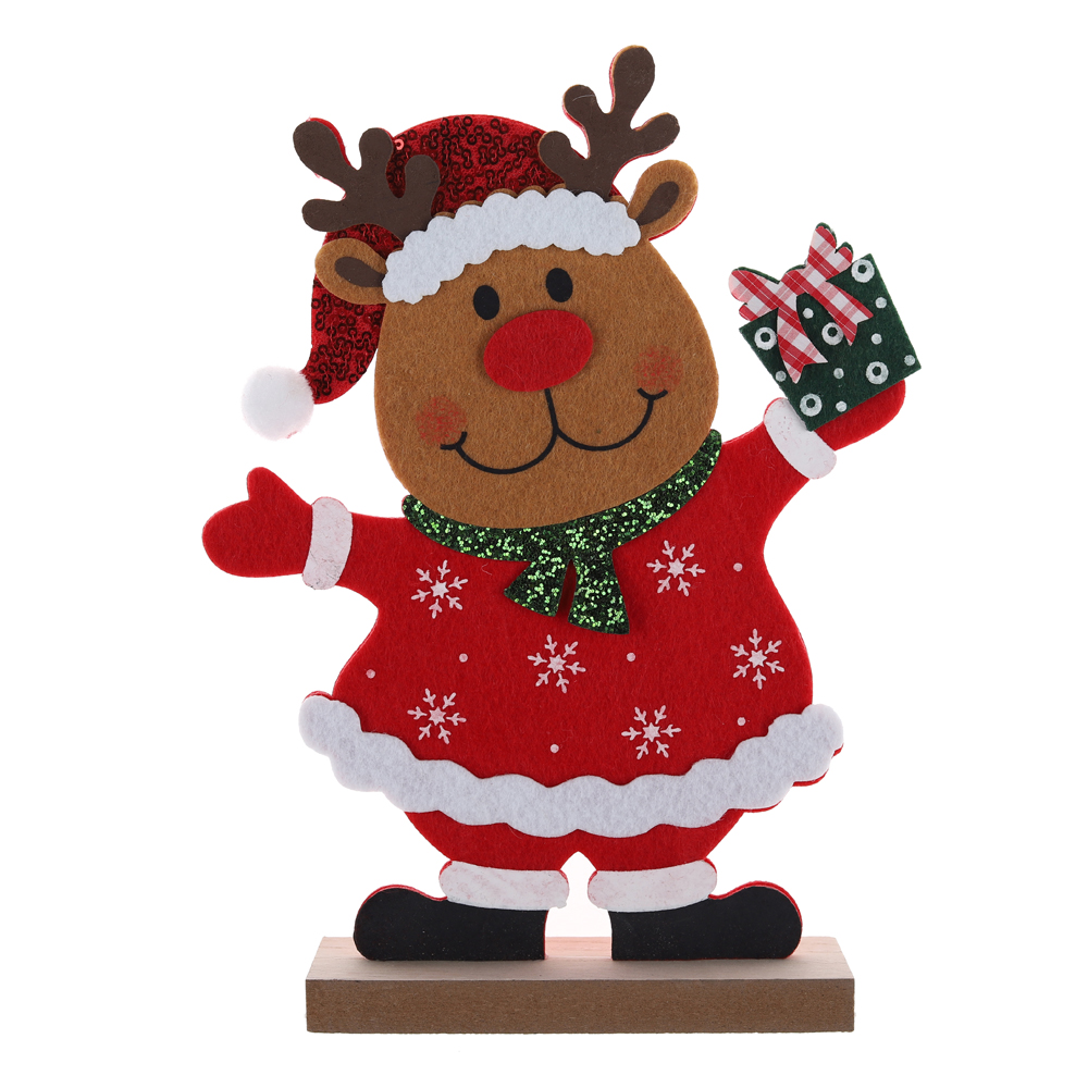 Stehende Tischdekoration Rentier Weihnachten Indoor Rustikales Hirsch Schreibtisch Dekor 4