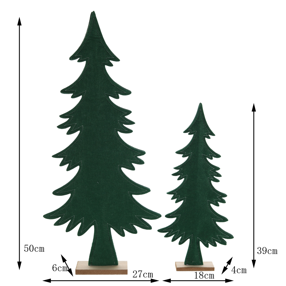 Großhandel DIY Filz Weihnachtsbaum Set Kinder Weihnachten Home Zimmer Tischplatte Baum Ornamente 6