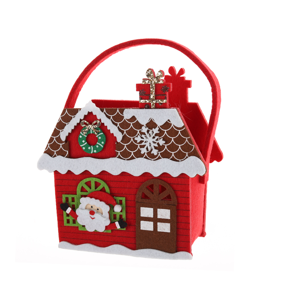 Bolsas de fieltro para dulces con forma de casa navideña OEM a la venta - Tangchen 1