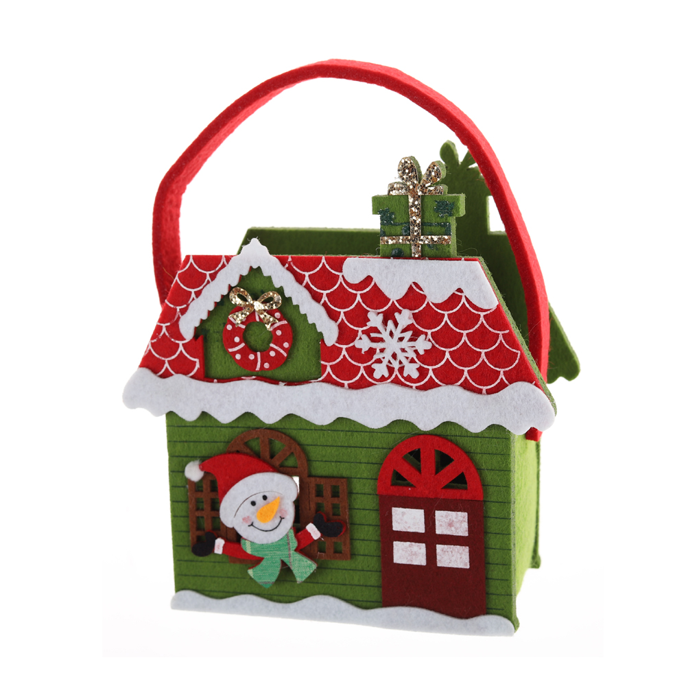 Bolsas de fieltro para dulces con forma de casa navideña OEM a la venta - Tangchen 4