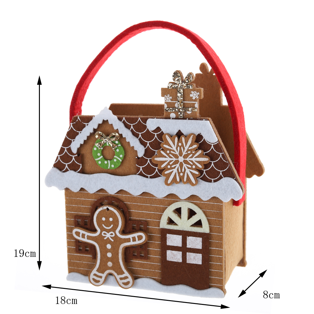 Bolsas de fieltro para dulces con forma de casa navideña OEM a la venta - Tangchen 3