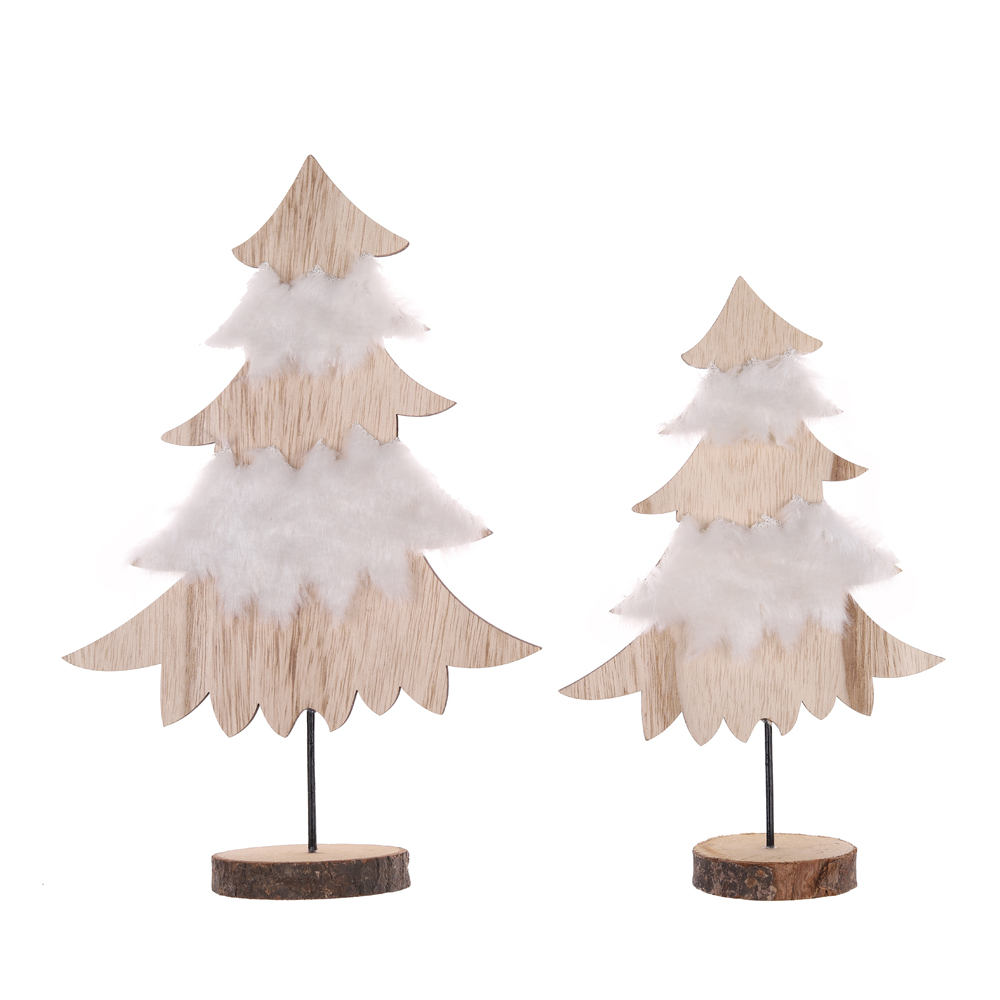Bestpreis Weihnachten holz baum Tisch dekorationen Lieferant-Tangchen 5