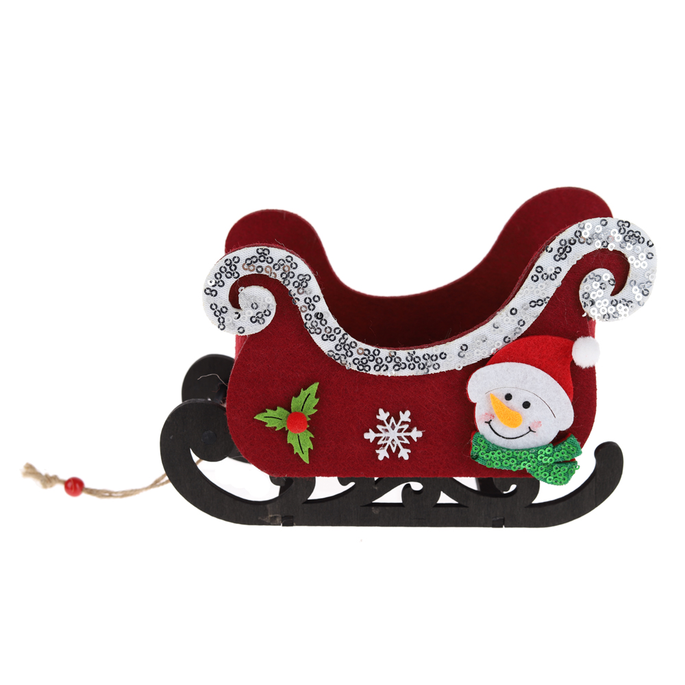 Weihnachtsfilz-Chuck-Dekorationen Schlitten Tischdekoration OEM mit gutem Preis-Tangchen 4