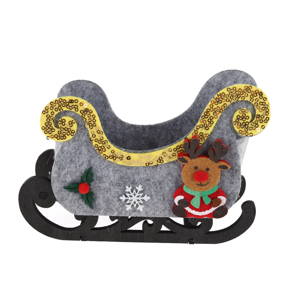 Weihnachtsfilz-Chuck-Dekorationen Schlitten Tischdekoration OEM mit gutem Preis-Tangchen 5