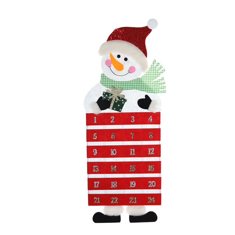 Calendario de adviento navideño de fieltro OEM con forma de árbol de Navidad para colgar en la pared - Tangchen 4