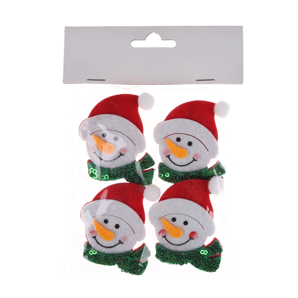 Mini pinzas navideñas de muñeco de nieve de la mejor calidad, pinzas de Santa Claus de fábrica 1