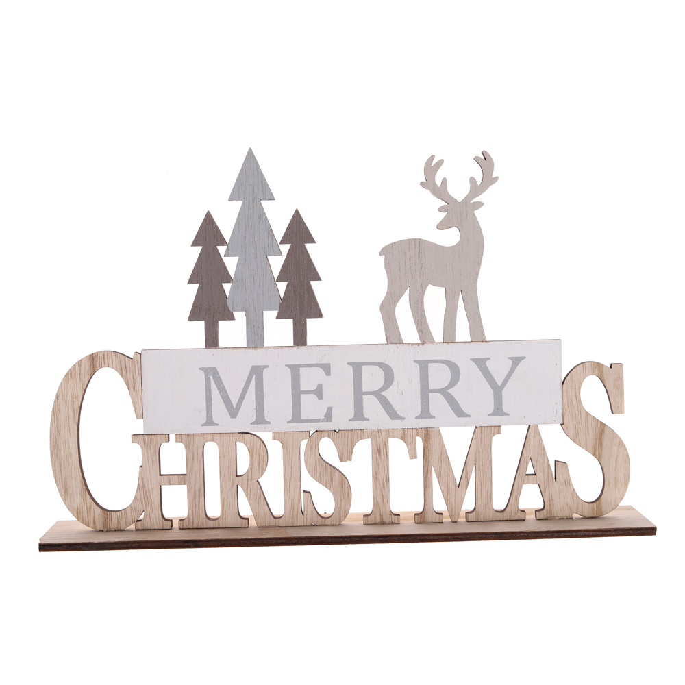 Adorno navideño de madera para mesa, diseño de reno, OEM, buen precio - Tangchen 5