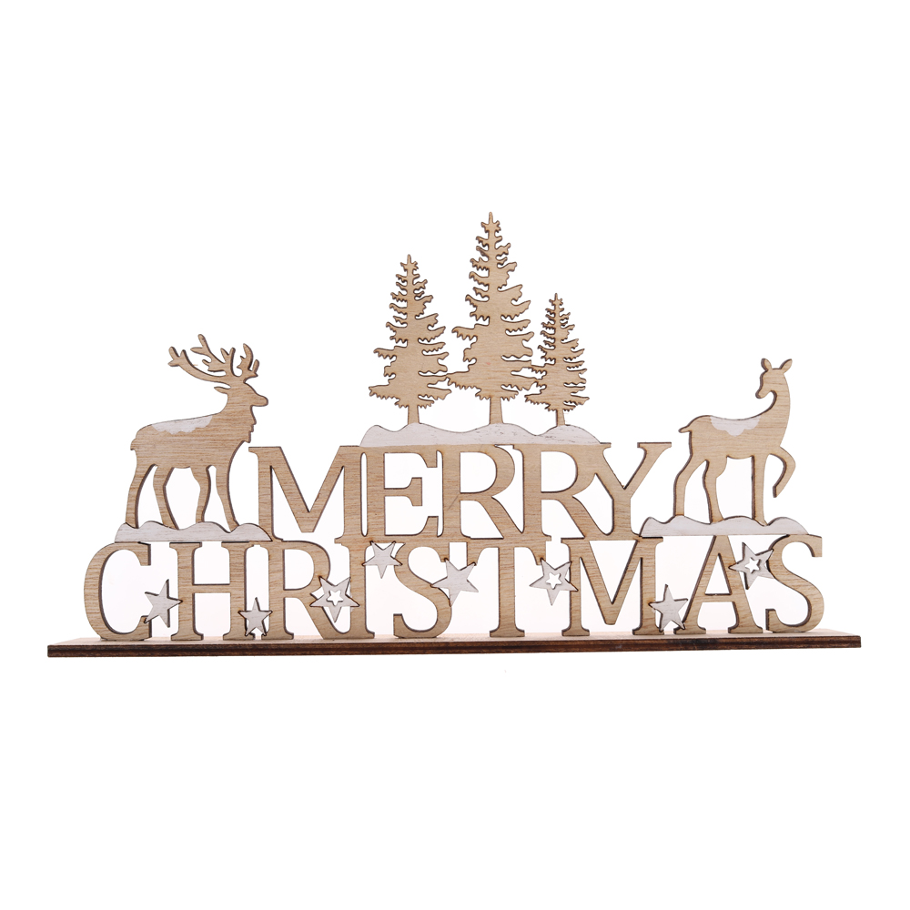 Adorno navideño de madera para mesa, diseño de reno, OEM, buen precio - Tangchen 8