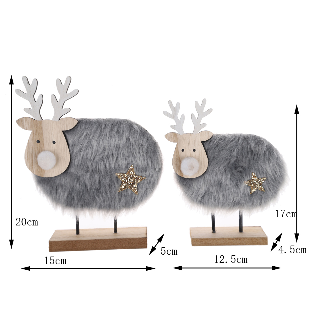 OEM Weihnachtsrentier mit Fell Tischdekoration Fabrikpreis-Tangchen 6