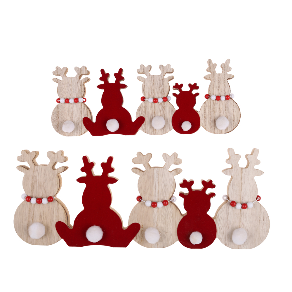 OEM Weihnachten Holz Rentier Tischdekoration Fabrikpreis-Tangchen 1