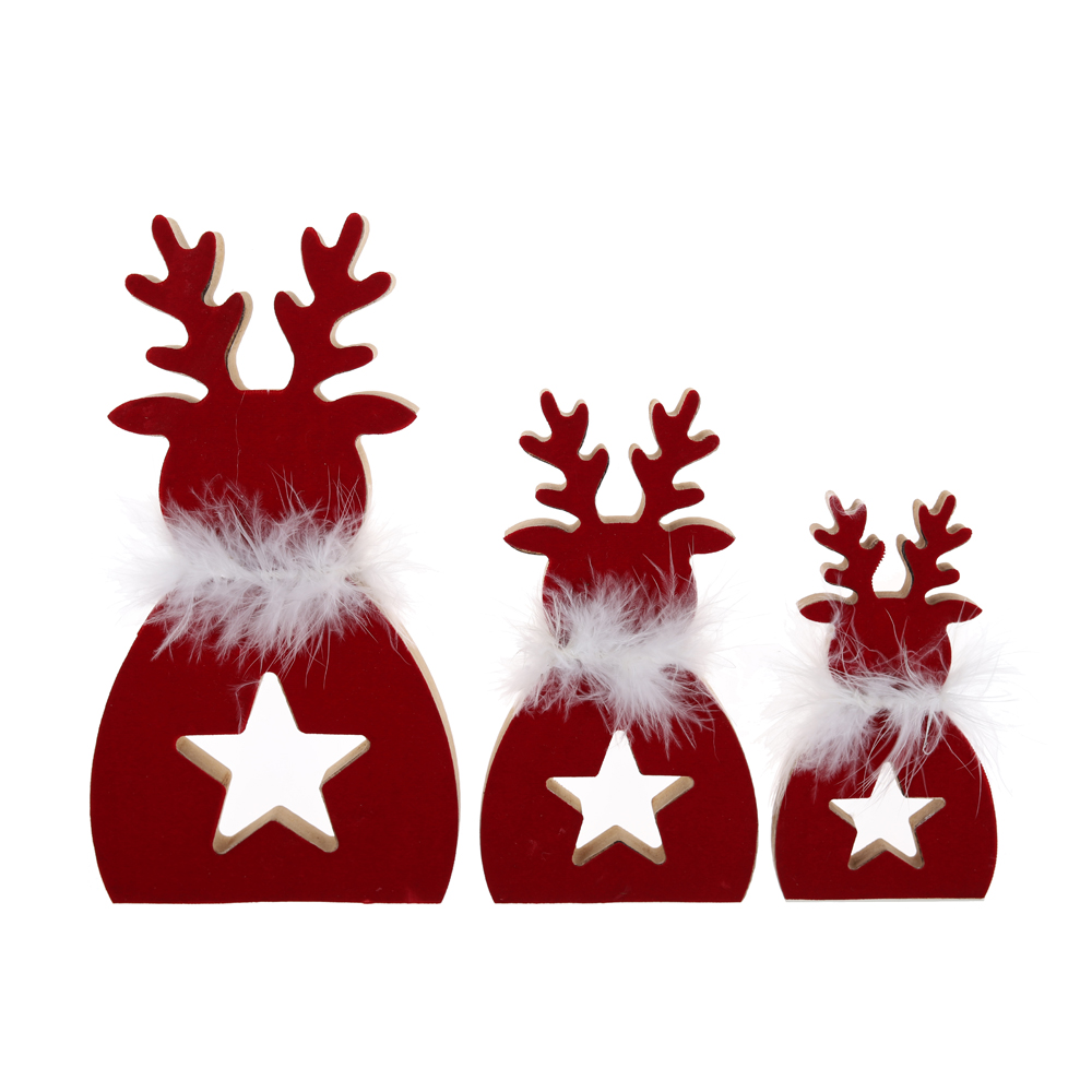 OEM Weihnachten Holz Rentier Tischdekoration Fabrikpreis-Tangchen 5