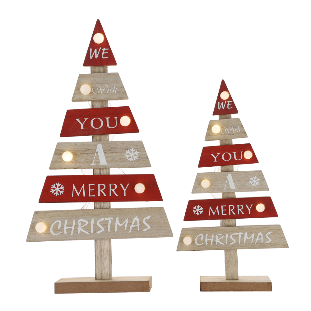 Árbol de Navidad de madera de la mejor calidad, decoraciones para fiestas en casa, fábrica 1
