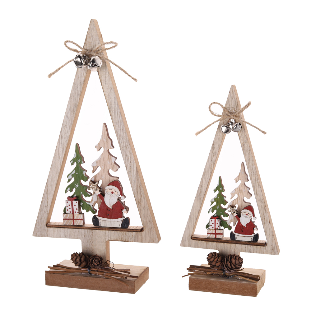 Árbol de Navidad de madera de la mejor calidad, decoraciones para fiestas en casa, fábrica 4