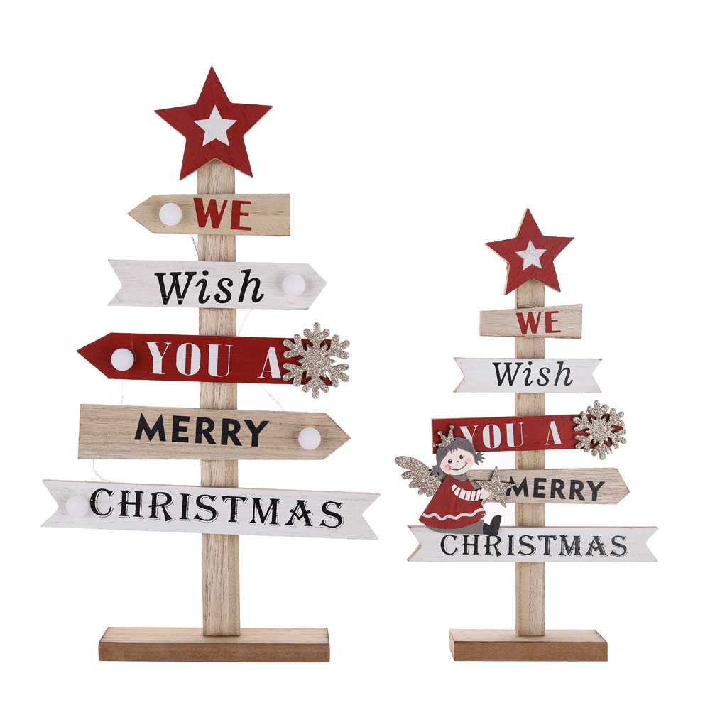 Árbol de Navidad de madera de la mejor calidad, decoraciones para fiestas en casa, fábrica 7