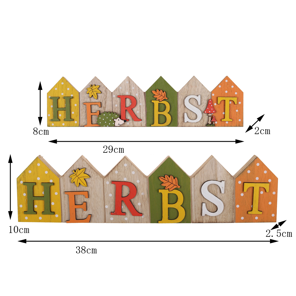 Fabrikpreis Ernte Holz Tischplatte HERBST Fensterdekorationen Großhandel-Tangchen 8
